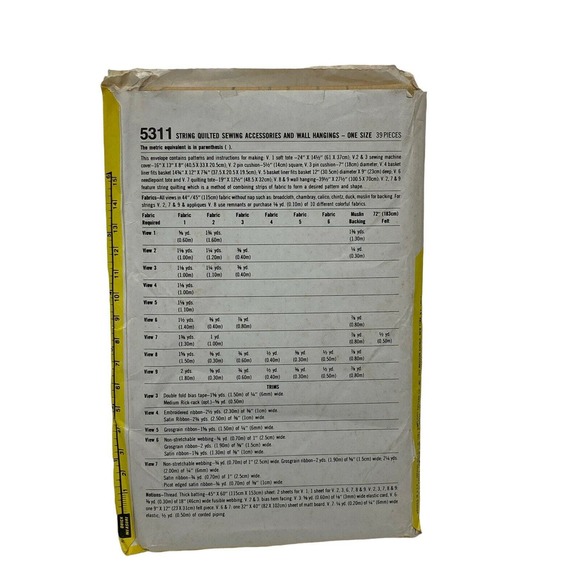 Simplicity 5311 Quilted Sewing Accessories & Wall Hangings Sewing Pattern Uncut - Picture 2 of 6